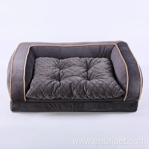 Pet Sofa with Mattress Dog Velvet Removeable Bed